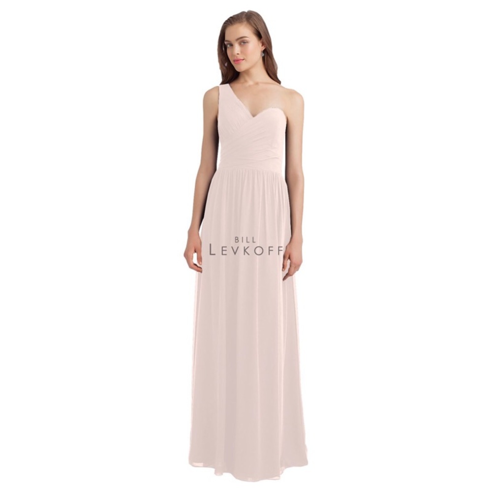 Bill Levkoff Bridesmaid Dress Style 1128 Petal Pink Chiffon Gown